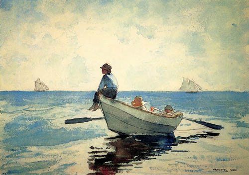 Reproductions of Winslow Homers Paintings Boys in a Dory